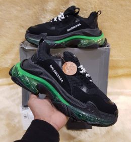 Sepatu Balenciaga Triple S Black Green
