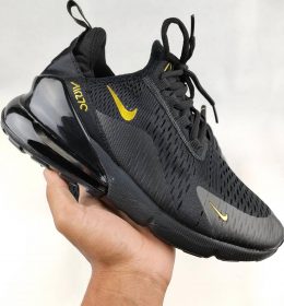 Sepatu Sneaker Nike Airmax 270 Black Gold Premium Quality